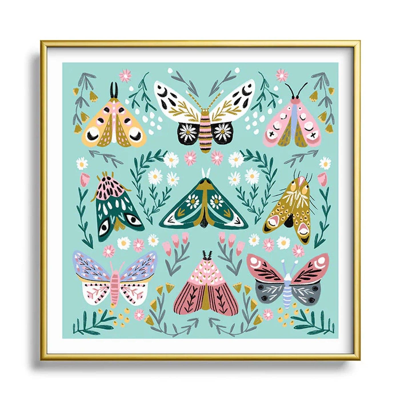 Butterfly Garden No. 3 Framed Art Print by Andrea Lauren