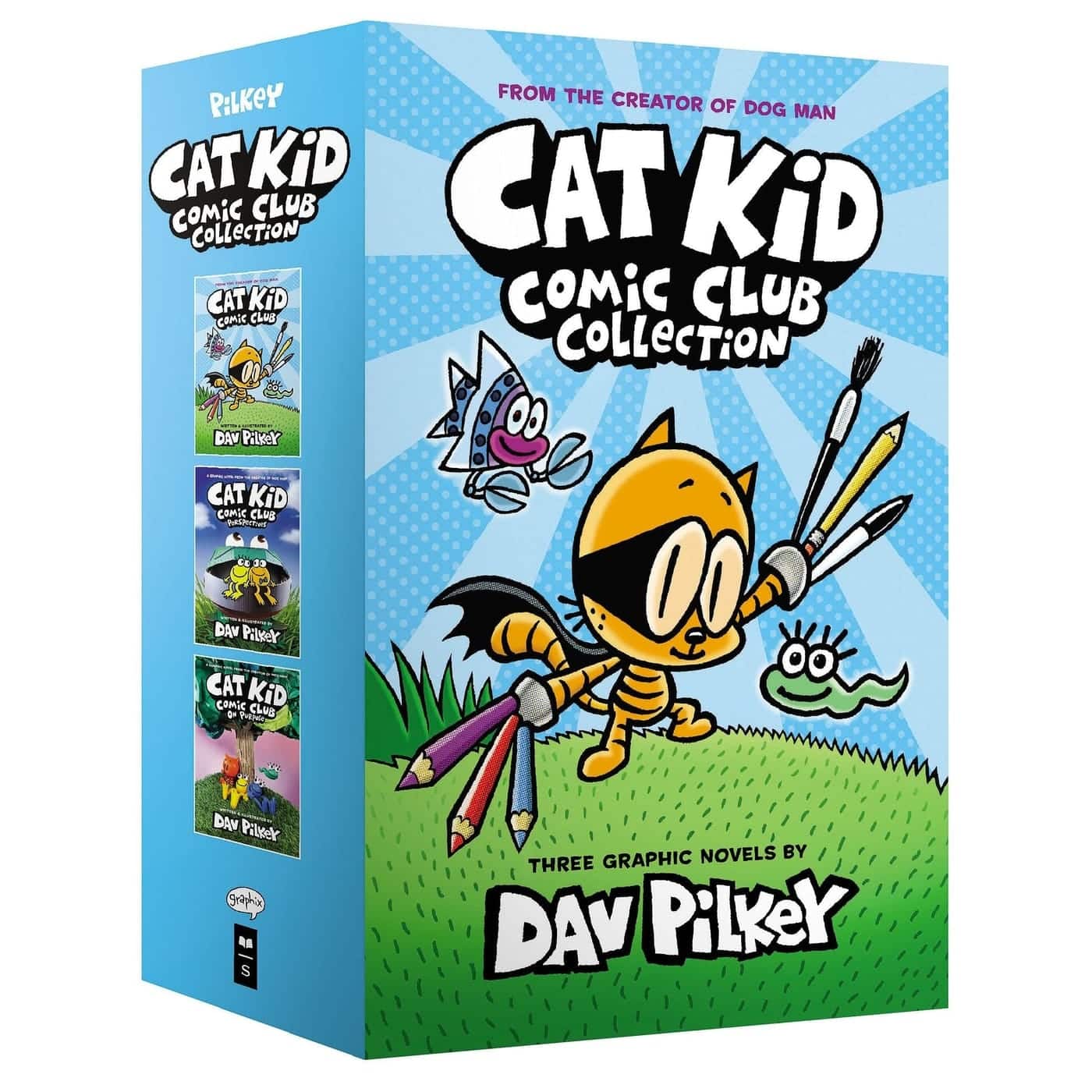 The Cat Kid Comic Club Collection (books 1–3) by Dav Pilkey — boxed set cover