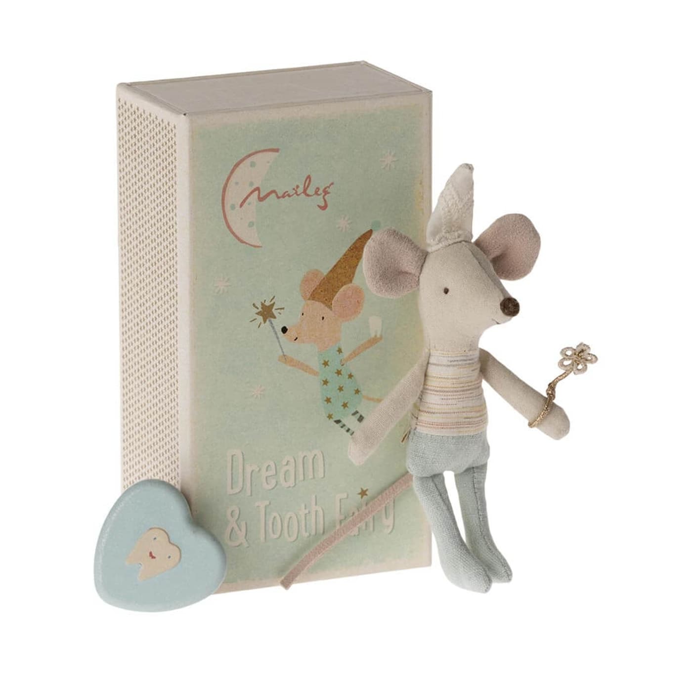Maileg Tooth Fairy Mouse Little Brother in matchbox