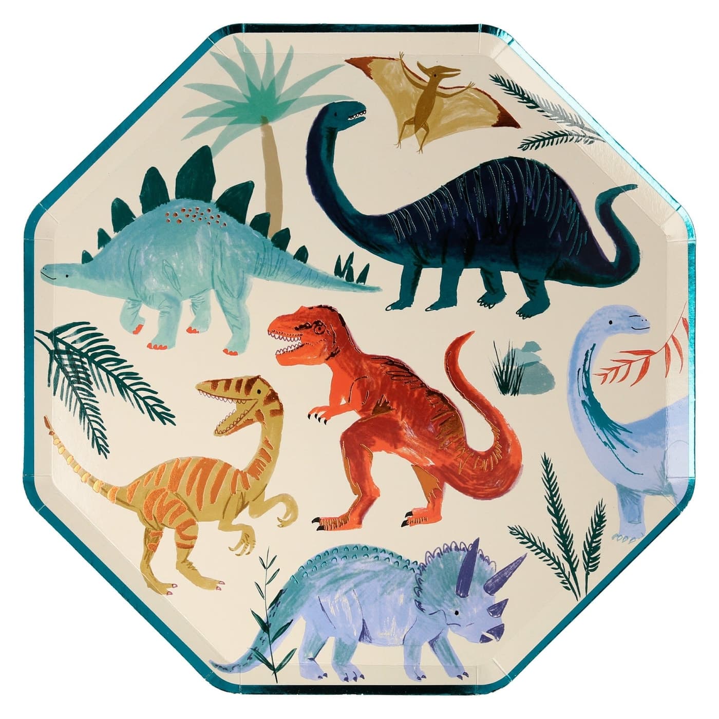 Meri Meri Dinosaur Kingdom large paper dinner plates