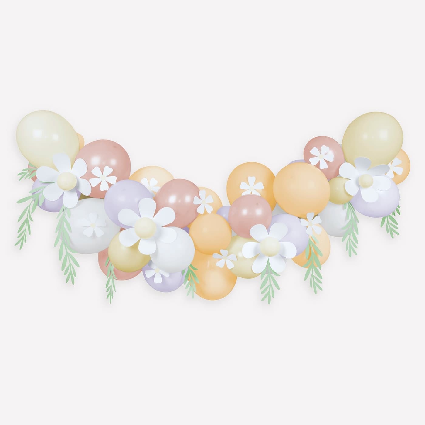Meri Meri Pastel Daisy Balloon Garland with paper daisies and pastel balloons