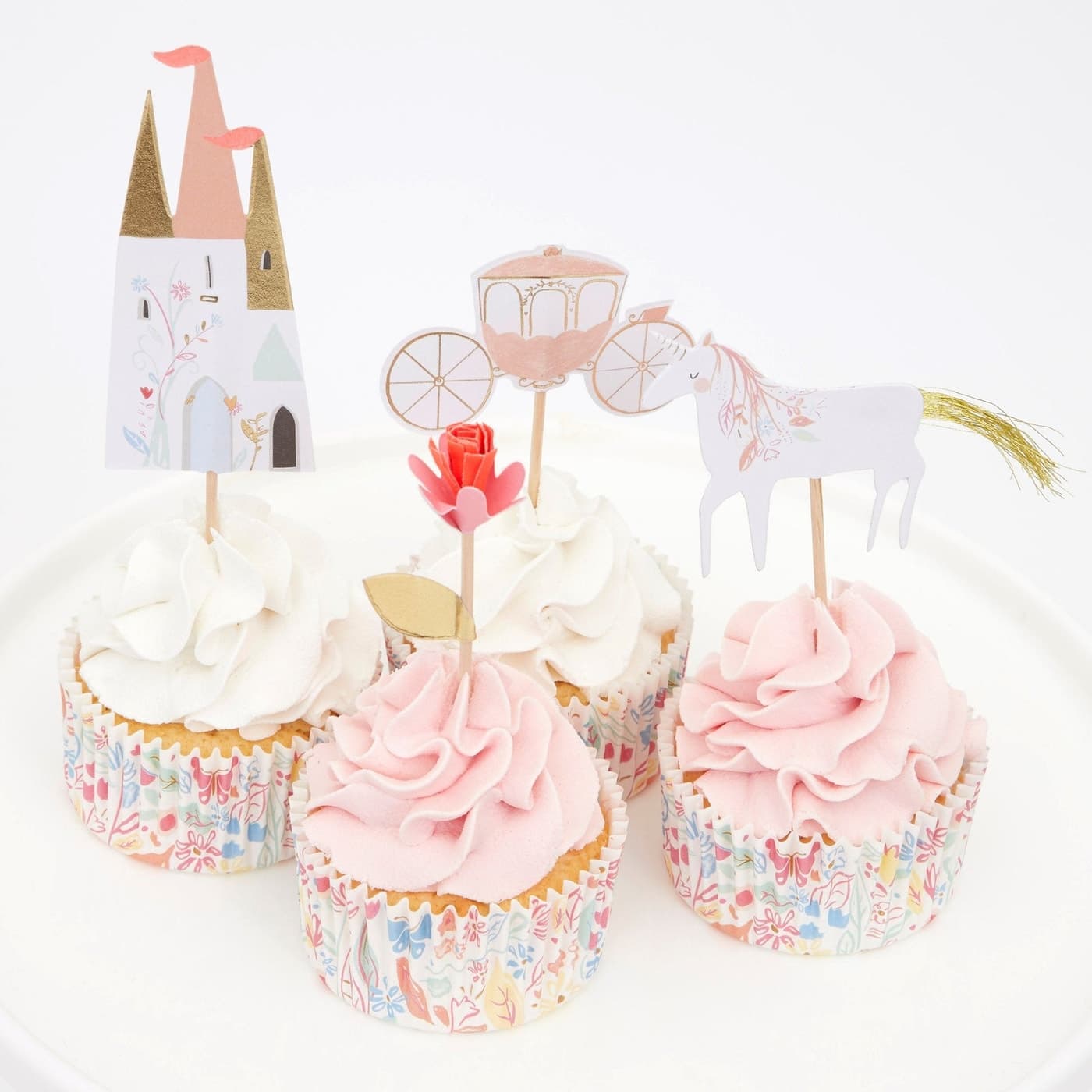 Meri Meri Princess Cupcake Kit with toppers and cases