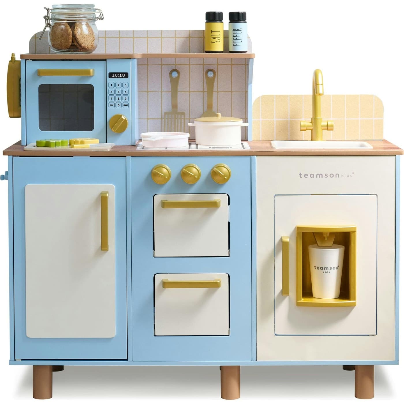 Teamson Kids Little Chef Hampton wooden play kitchen in light blue