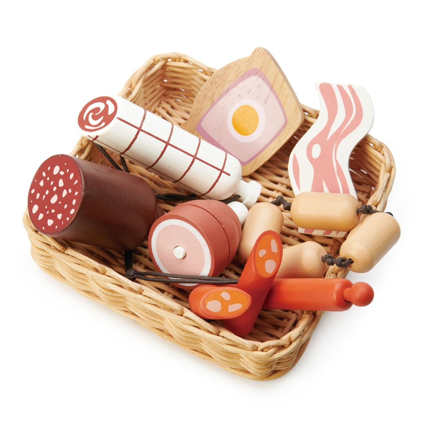 Tender Leaf Toys Charcuterie Basket wooden play food set