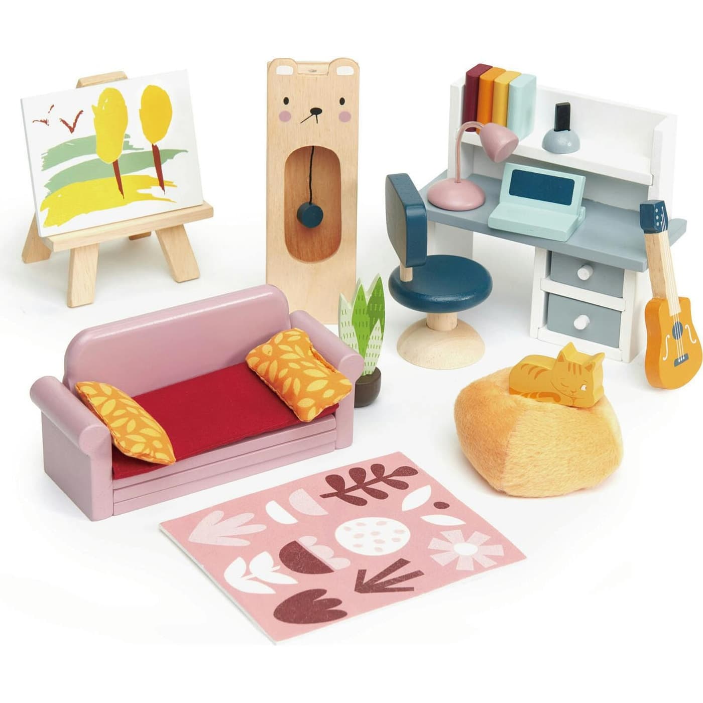 Tender Leaf Toys dolls house study furniture set