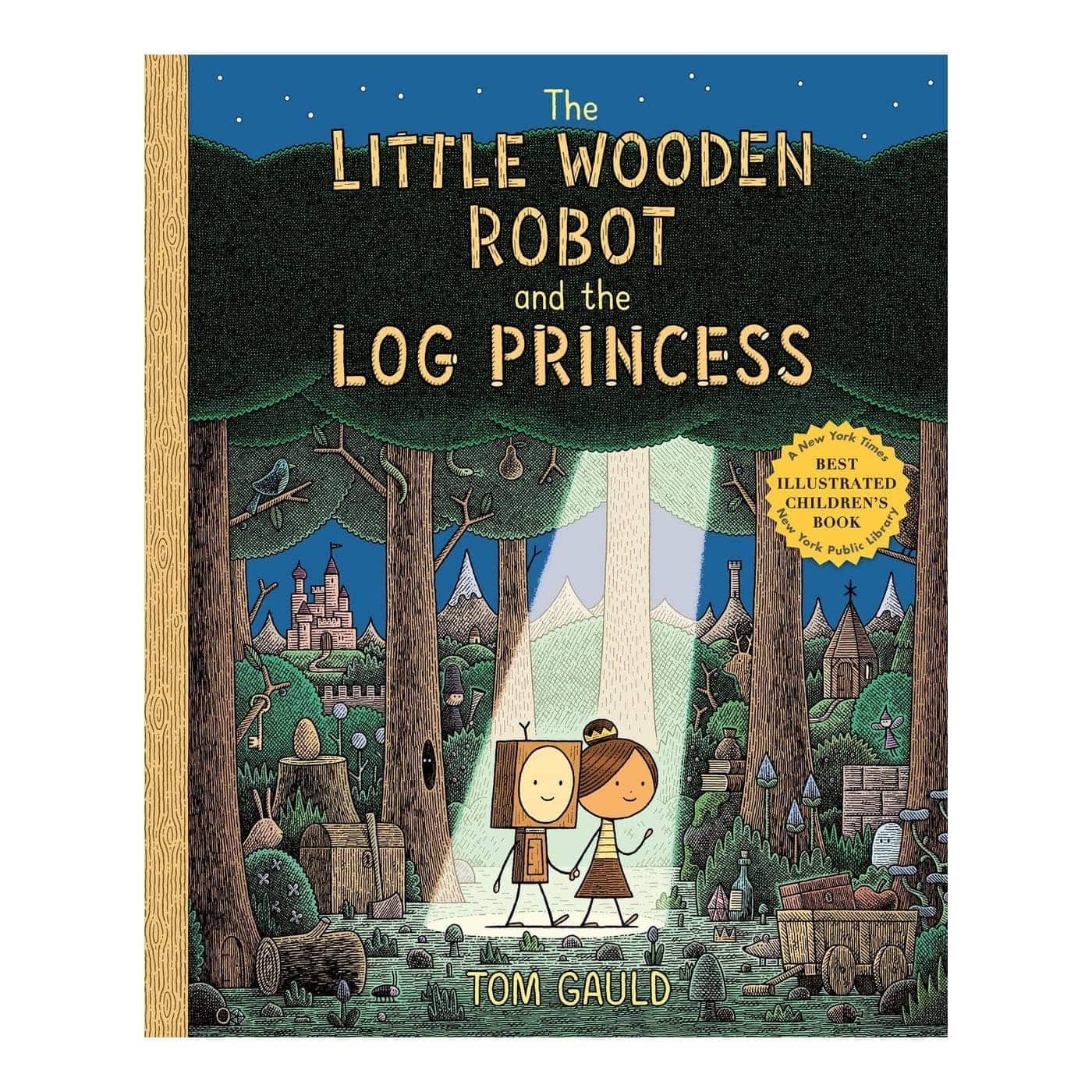 The Little Wooden Robot and the Log Princess by Tom Gauld — book cover