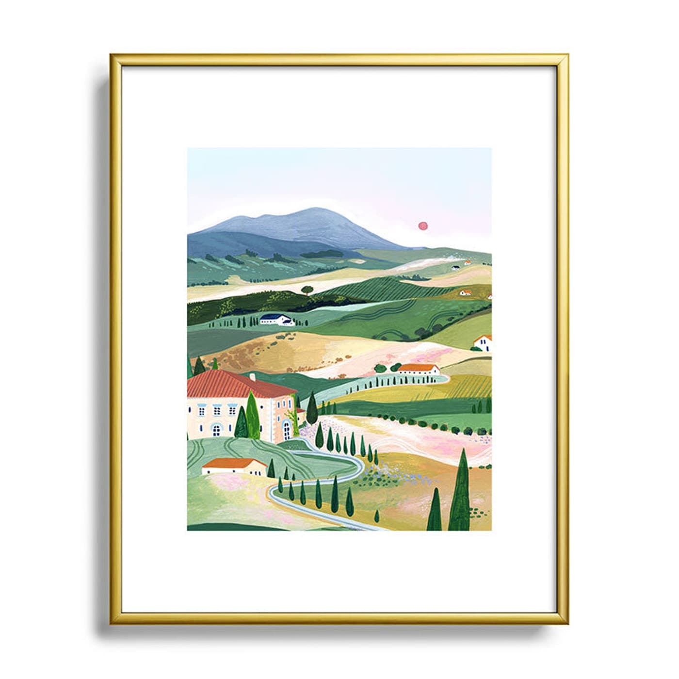 Tuscany Framed Art Print by Ambers Textiles