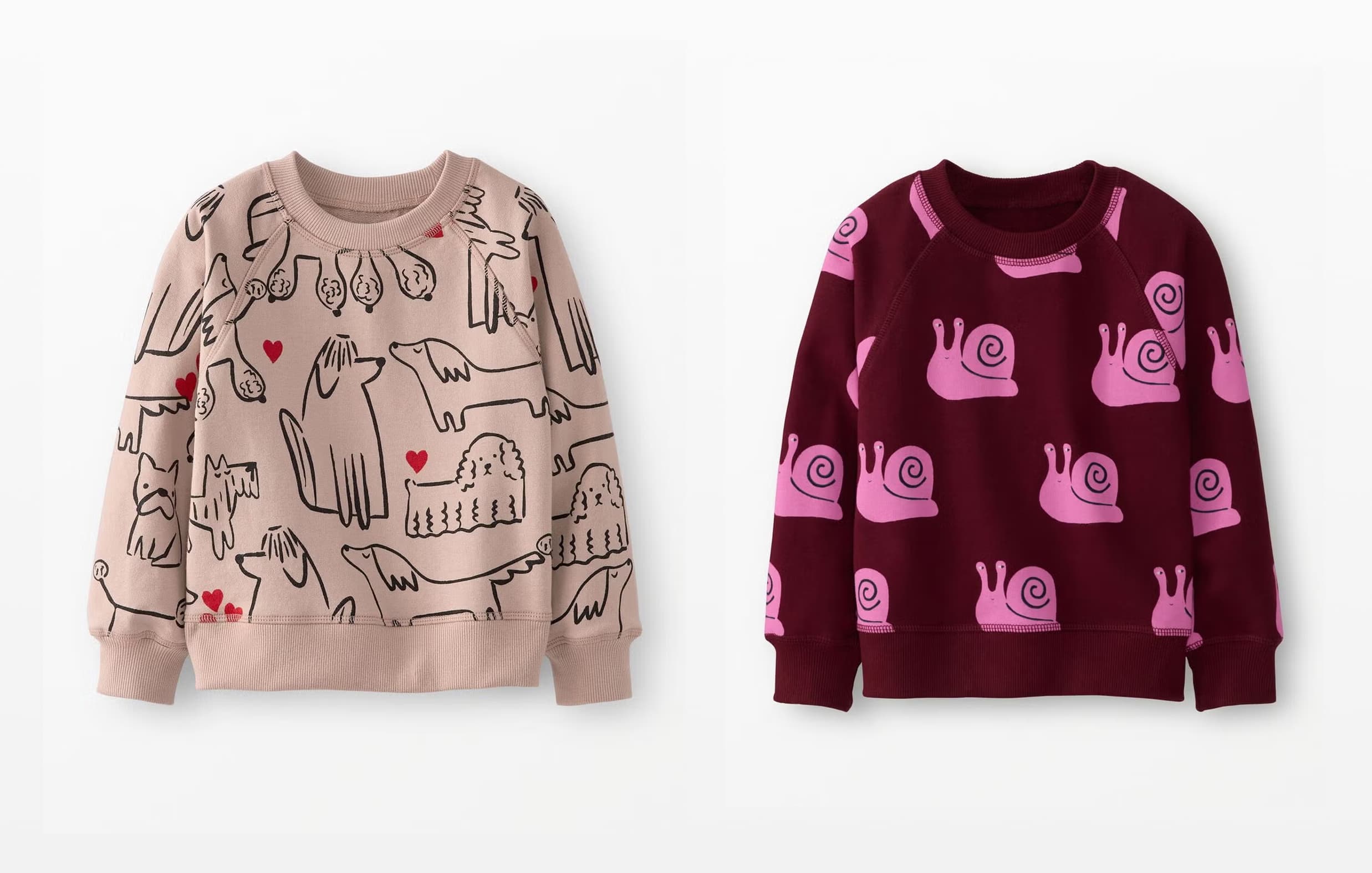 patterned French Terry sweatshirts for girls