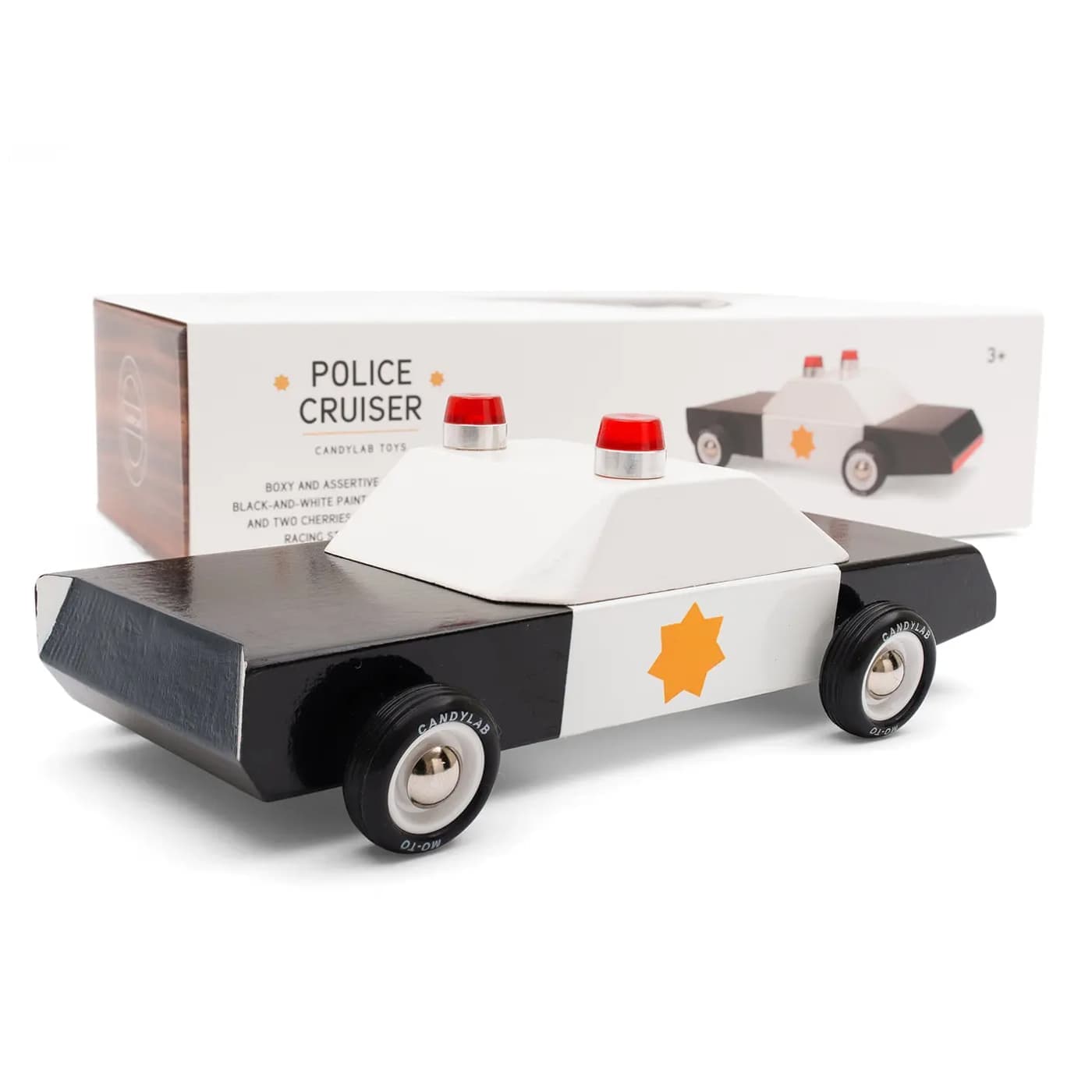 Wooden police cruiser car by Candylab Toys
