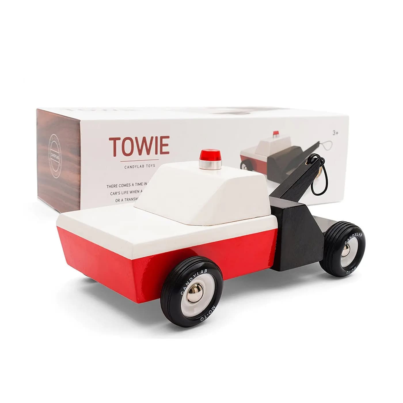 Towie modern vintage wooden tow truck by Candylab Toys