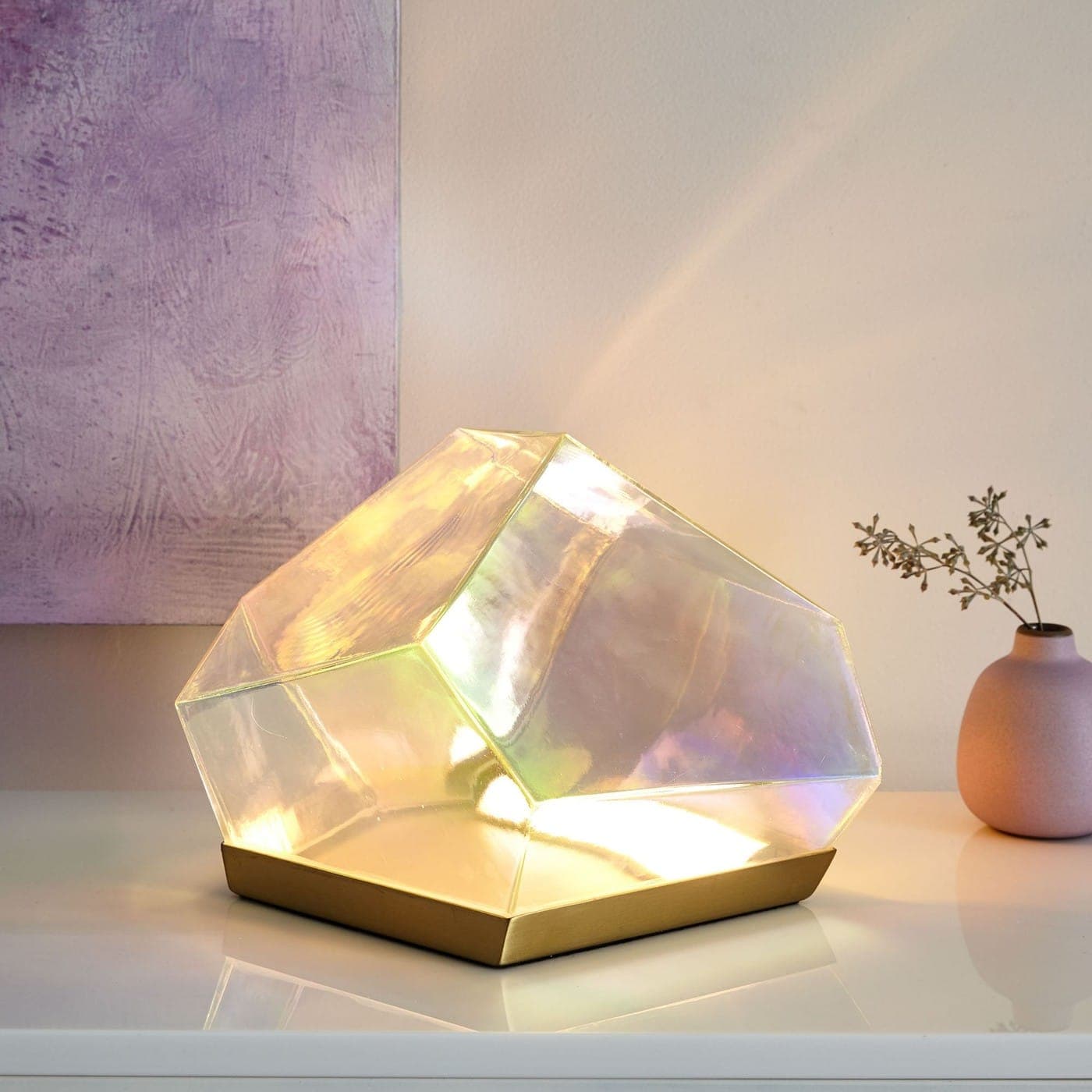 West Elm Glass Gem LED Table Lamp